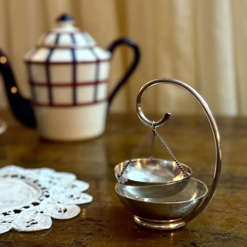 50508-稀有法國古董鍍銀濾茶器