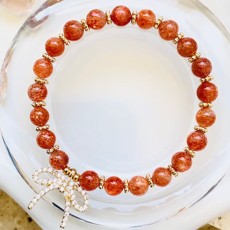 ITS-B657【設計款・耀眼精品6款・金太陽石】天然石水晶手鍊手環