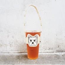 西高地白梗 造型隨行飲料杯套提袋 飲料提袋