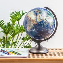 【24小時快速出貨】12吋衛星原貌/金屬底座/觸控三段式/立體地球