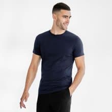 北歐極簡 - 貼身經典有機棉圓領T恤 / 素T / T-shirt 男 (深藍)