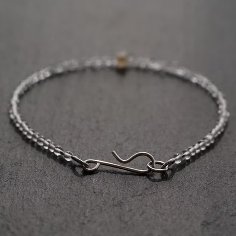 オイルインクォーツとハーキマーダイヤモンド・水晶のブレスレット【誕生石】