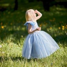 薄紗花蕾絲女孩連衣裙 適合婚禮 生日 音樂會等。