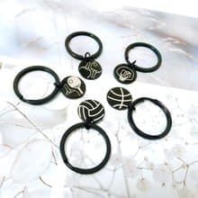【不鏽鋼鑰匙圈(圓)】原創插畫・排球桌球籃球系隊校隊聖誕畢業禮