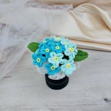 Forget-me-not  勿忘我 手鉤花 生日禮物 小盆花 情人節