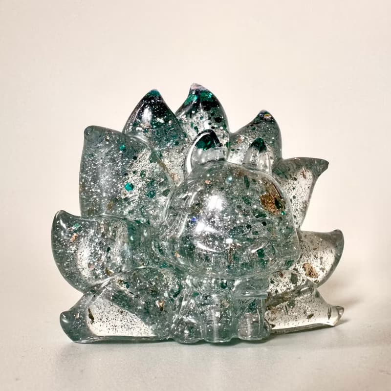 【浪漫時光屋】祖母綠金箔靈狐