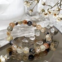 雪霜彩髪手串||彩髮晶/水晶/手串/手鍊