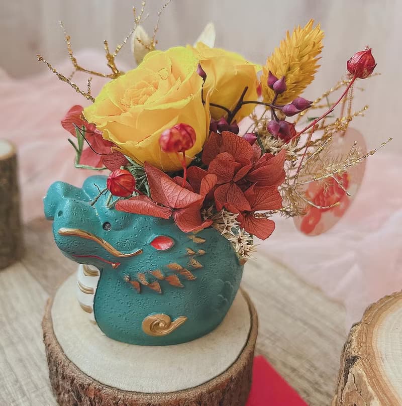 【新年禮物】龍年小盆花/新春禮物/開運招財/辦公桌裝飾