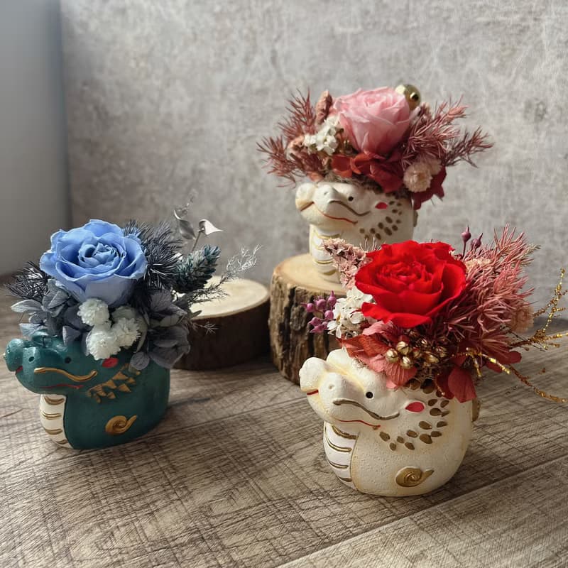 【新年禮物】龍年小盆花/新春禮物/開運招財/辦公桌裝飾