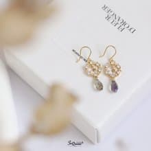 星星精靈水晶耳環 耳夾耳環 水晶耳環 星星耳環 禮物