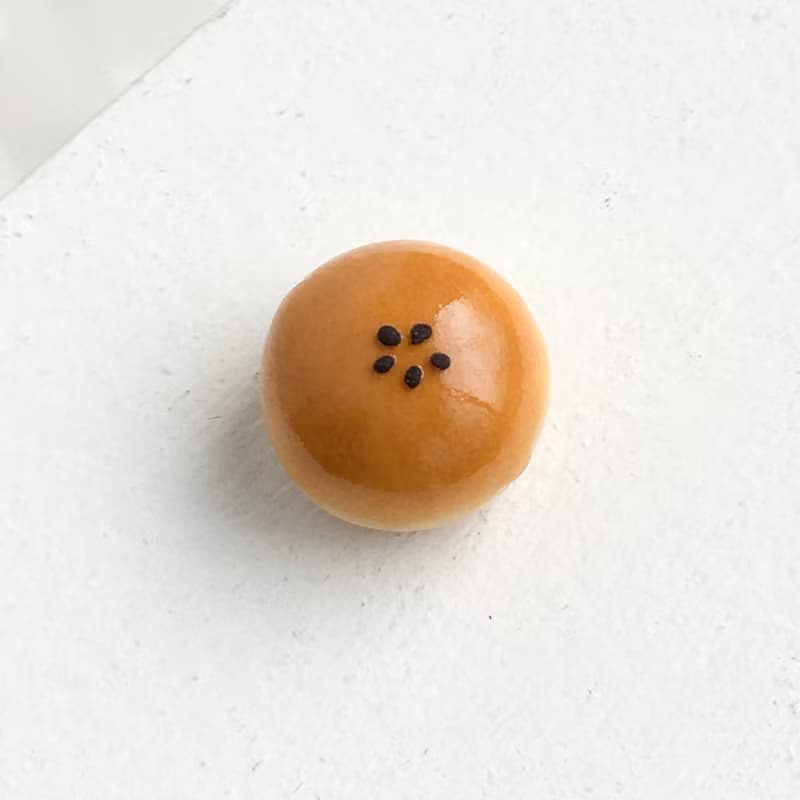 蛋黃酥 完整未切 耳環 單耳 中秋月餅ダンファンス