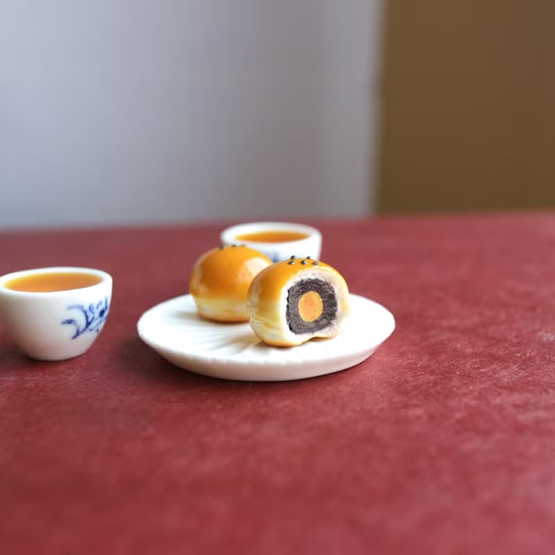 蛋黃酥 完整未切 耳環 單耳 中秋月餅ダンファンス