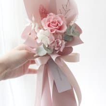 永生玫瑰單支花束 粉色系