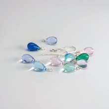 多色選擇 - Candy Jewelry 925純銀琉璃耳環 耳勾 (可改無痛耳夾)