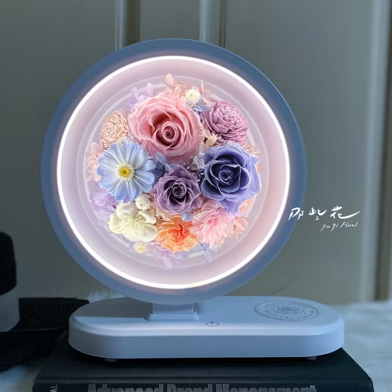 【那些花】永生花無線充電檯燈/桌燈/三合一功能/藍芽音箱
