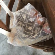 法式復古 半透蕾絲單肩包 斜挎包