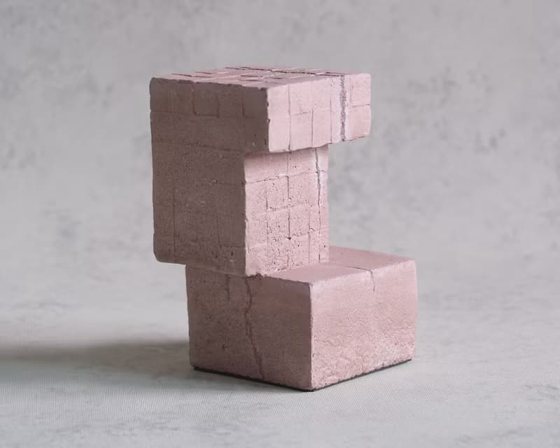 Concrete Bookend Quadrangle Nutmeg Sold as a single