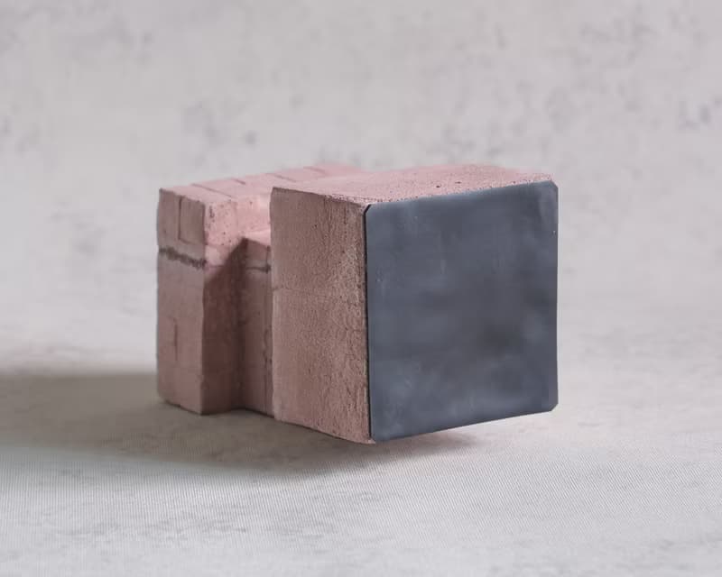 Concrete Bookend Quadrangle Nutmeg Sold as a single