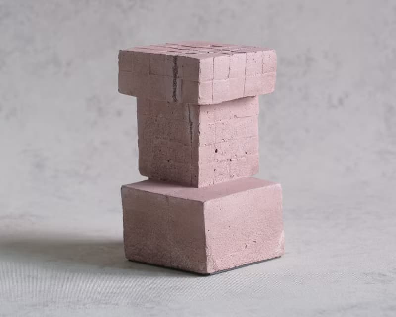 Concrete Bookend Quadrangle Nutmeg Sold as a single