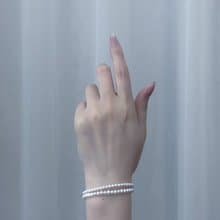 星光圓舞曲小米珠淡水珍珠手鍊輕珠寶真珠手環18K金手鍊