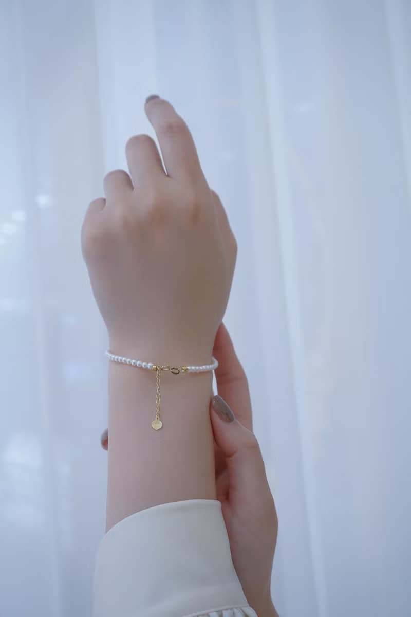 星光圓舞曲小米珠淡水珍珠手鍊輕珠寶真珠手環18K金手鍊