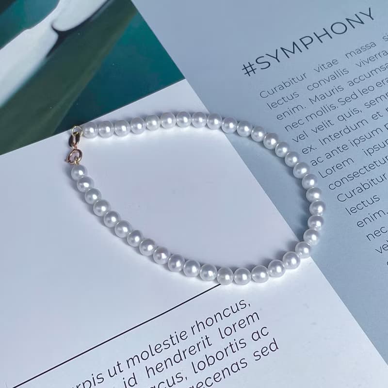 星光圓舞曲小米珠淡水珍珠手鍊輕珠寶真珠手環18K金手鍊