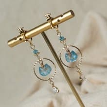 銀河系貓咪多色耳環  星空渲染 耳針 耳夾