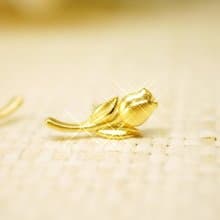 黃金耳飾-鬱金香耳針耳飾-黃金9999