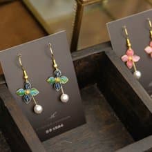 耳針x耳夾水晶花_夏日小花(兩色)_光點飾品