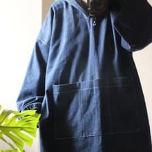 靛藍牛仔厚磅連帽上衣