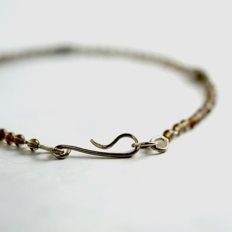 スモーキークォーツとカレンシルバーのブレスレット