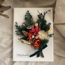 畫框花-聖誕風花束