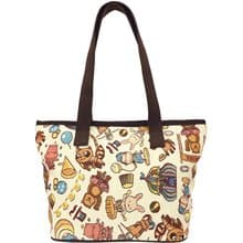 肩背托特包  中容量 / 防潑水 平織緹花 開心馬戲團(米)