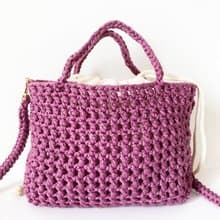 鈎織方格網斜孭及挽袋