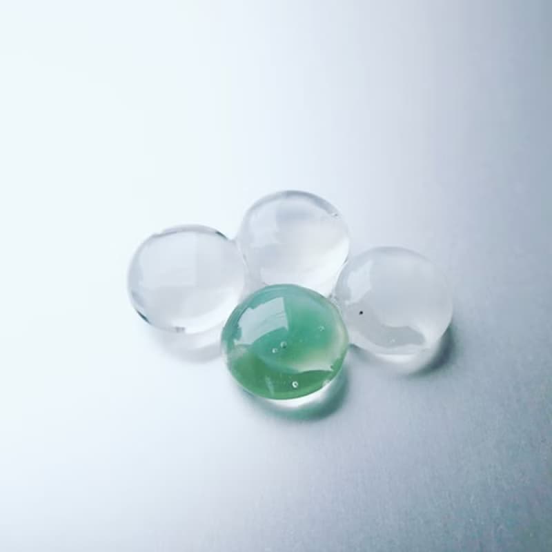 玻璃筷架 白綠 一對兩個