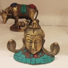 印度手工製 精細鑲嵌工藝 黃銅像 (小) - 印度教神祇 濕婆