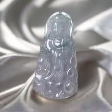 冰種飄花翡翠觀音菩薩 | 天然緬甸玉A貨翡翠 | 送禮