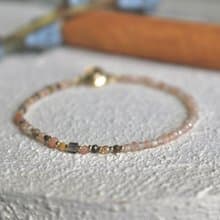 手鍊 草莓晶 髮晶 天然石 - 跳舞 -