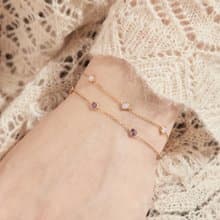 Visel 寶石甜餅手鍊-坦桑石