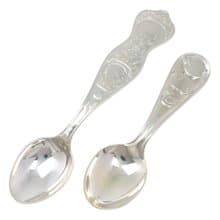 【日本直送】ティファニー TIFFANY&Co. ベビースプーン 食器 2本セット ベア&羊 シルバー925 _【中古】