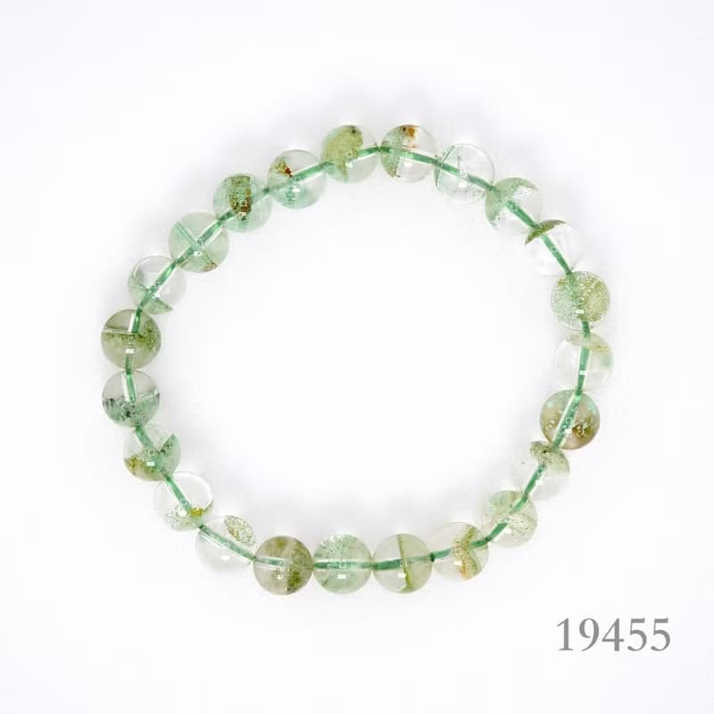 寶麗金珠寶-天然翡翠綠幽靈水晶手珠