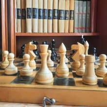 Small model Oredezh Soviet chess set 1969 — 56 years old wooden chess vintage