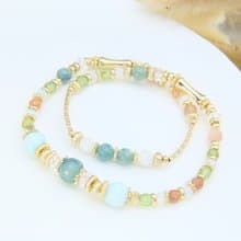 晨光翠影 | 藍綠晶 異極礦 | 情人節禮物 母親節禮物 雙圈手鍊
