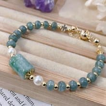 天然A貨翡翠 富貴 平安 藍水 路路通手鍊 珠串