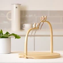 双色鳥叉 曲木盤