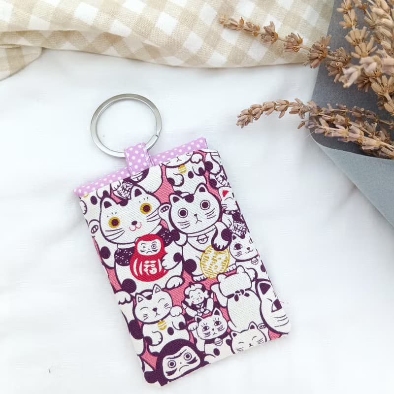 滿滿招財貓。票卡袋。大尺寸平安符袋(可繡名字)