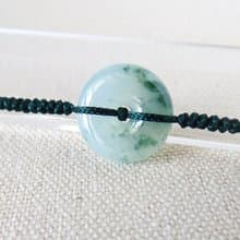 本命年【歲歲平安】冰飄花翡翠絲光編織手鍊*SW77*招財開運