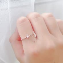 天然淡水珍珠925純銀鍍玫瑰金典雅宮廷風格戒指 可調式戒指