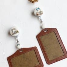 手作好禮 ALL PASS 上學貓伸縮扣環 +卡套 悠遊卡證件套卡夾