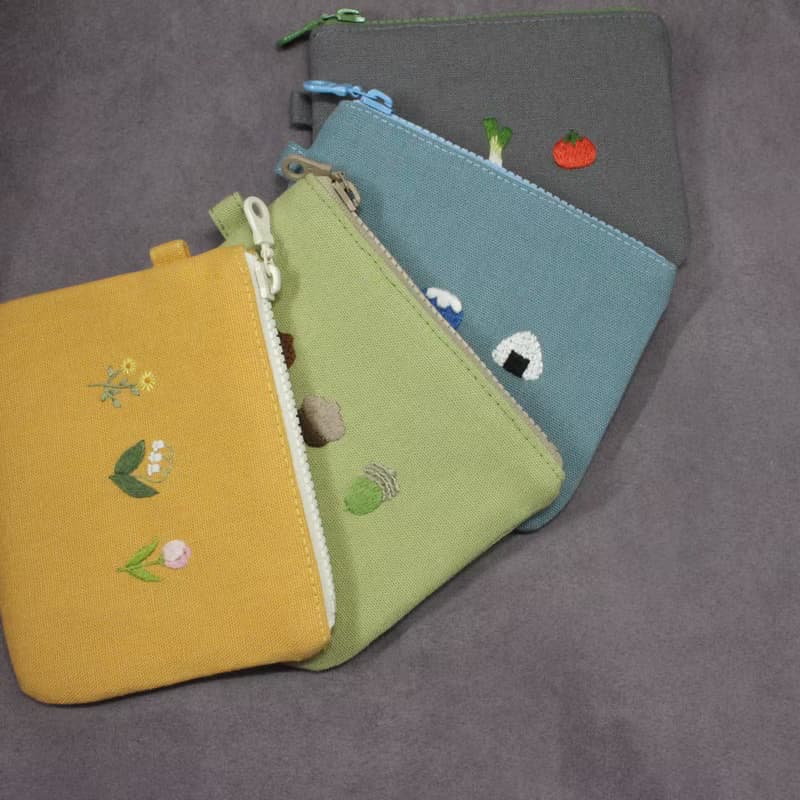 手工刺繡卡片零錢包/大吉大櫟